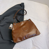 Autumn and Winter Retro Handbag Japanese and Korean Soft Leather Shoulder Bag Large Capacity 