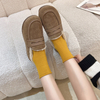 Winter Women Shoes Short Plush Outdoor Sewing Slip-On Casual Ladies Non-Slip Bottom Moccasins Female Comfortable Flats Loafers