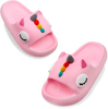  Little Kids Slides Sandals Unicorn Shark Bunny Beach Pool Shower Slides Anti-Skid Home Bath Slippers Cute Summer Outdoor Shoes for Girls and Boys
