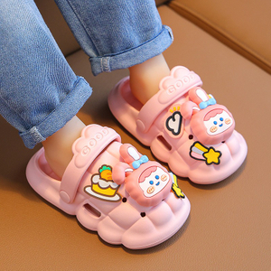 Children's Slippers Hole Shoes Cartoon Sandals Kids' Beach Outdoor Non-slip Soft Bottom Baby 