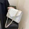 Vintage Rivet Chain Small Shoulder Bags For Women Designer Handbag Flap PU Leather Square Crossbody Bag 