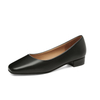 Chunky Heel Loafers Autumn Women Genuine Leather Split Toe Single Shoes Retro Style High Heels Sandals Party Pump Mule Shoes