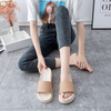  fashion all-in-one high-heeled mid-heel slippers women wear thick soles network red ins Korean non-slip sandals women
