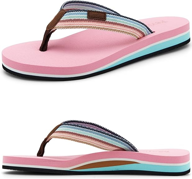 Women's Orthotic Flip Flops Casual Comfortable Yoga Mat Thong Sandal with Arch Support