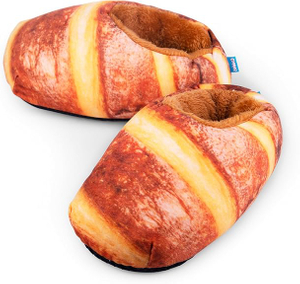 Loafers Bread Slippers Novelty Plush Slippers Funny Gift for Men Women & Kids