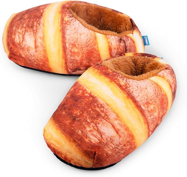 Loafers Bread Slippers Novelty Plush Slippers Funny Gift for Men Women & Kids