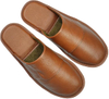 Leather Slippers Men's Women's Leather Room Shoes Natural Cowhide Luxury Solid Color Unisex