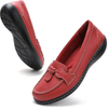 Loafers for Women Slip On Comfort Leather Tassel Dress Shoes