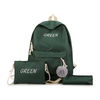 Three-piece Set Girls Backpack Primary and Secondary Schoolbag Set Waterproof 