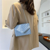 Vintage Rivet Chain Small Shoulder Bags For Women Designer Handbag Flap PU Leather Square Crossbody Bag 
