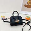Girls Leather Shoulder Bag Solid Color Mini Fashion Bag for Kids Party 