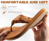 Womens Flip Flops With Arch Support Comfortable Yoga Mat Cushion Thong Leather Sandals for Ladies Fashion Slip On Summer Beach Walking