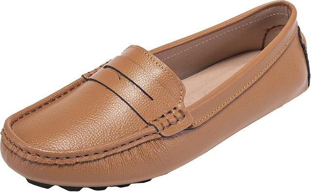 Driving Moccasins Casual Slip On Comfort Women Loafer Shoes Women's Genuine Leather Penny Loafers Classic 
