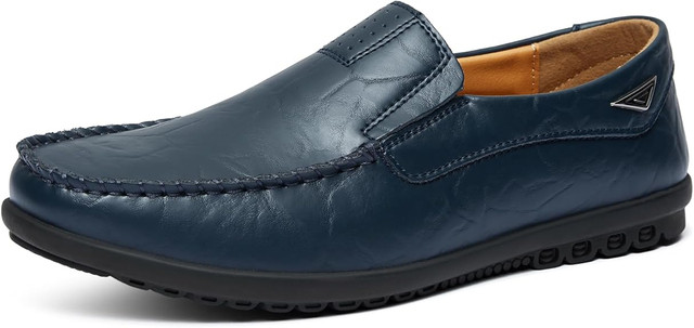 Men's Everyday Leather Loafers, Slip-On, Fashionable and Comfortable