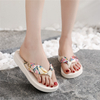Wholesale Summer Thong Slippers Outdoor Beach Sandals EVA Casual Flat Platform Comfy Shoes Women Thick Soled Flip Flops