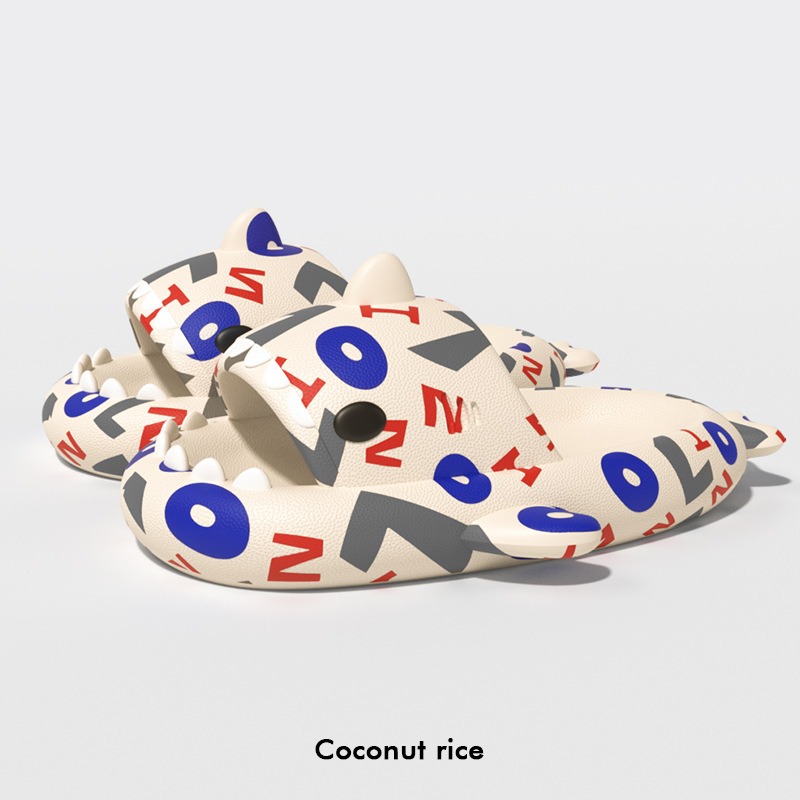 Popular Shark Sandals Starlight Shark Slippers Summer Thick-Soled Non-Slip Couples Outdoor Sandals