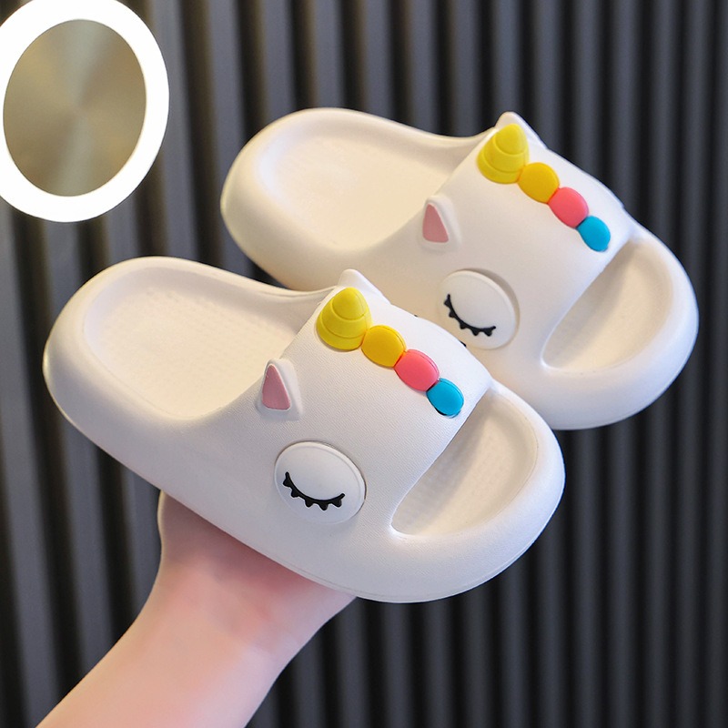 Summer Cartoon Children's Slippers Girl boy Unicorn Slipper Kids Cute Indoor Home Bathroom Shoes