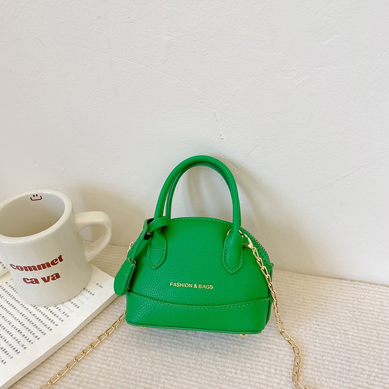 Girls Leather Shoulder Bag Solid Color Mini Fashion Bag for Kids Party 