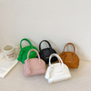 Girls Leather Shoulder Bag Solid Color Mini Fashion Bag for Kids Party 