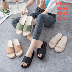  fashion all-in-one high-heeled mid-heel slippers women wear thick soles network red ins Korean non-slip sandals women