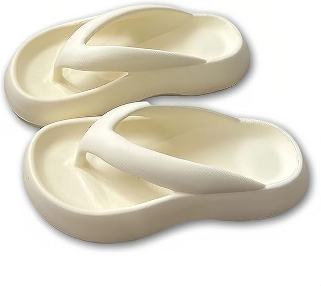 Cloud Comfy Flip Flops for Women Lightweight Thicken Sole Pillow Slippers Cute Cushioned Slippers Soft Foam 