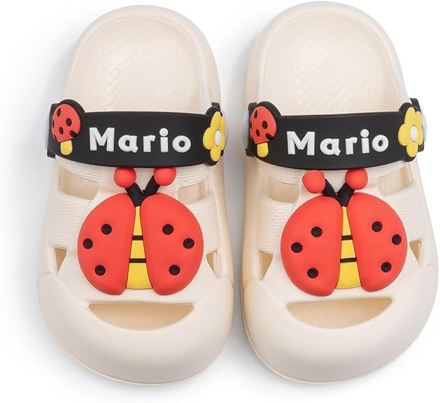 Toddler Boys Girls Breathable Garden Water Clogs Cute Cartoon Slip On Sandals Lightweight Slipper Outdoor Summer Swimming Shoes