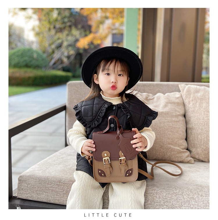 Fashion PU Leather Crossbody Handbag Cute Girls Women Shoulder Bags Children Kids Bags