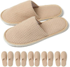 SPA Guest Slippers, 6/12 Pairs Reusable Washable Unisex Spa Slippers for Hotel Bedroom Wedding Party Travel