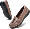 Loafers for Women Slip On Comfort Leather Tassel Dress Shoes