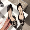 Wedding hi Autumn Patent Leather Concise Women's Shoes Pointed Toe Sandal Office High Heels Pumps Sexy Party 