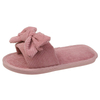 Wholesale Spring and Autumn women's fashion trend comfortable bow flat flip-flops home fabric slippers