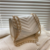 Vintage Rivet Chain Small Shoulder Bags For Women Designer Handbag Flap PU Leather Square Crossbody Bag 