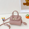 Girls Leather Shoulder Bag Solid Color Mini Fashion Bag for Kids Party 