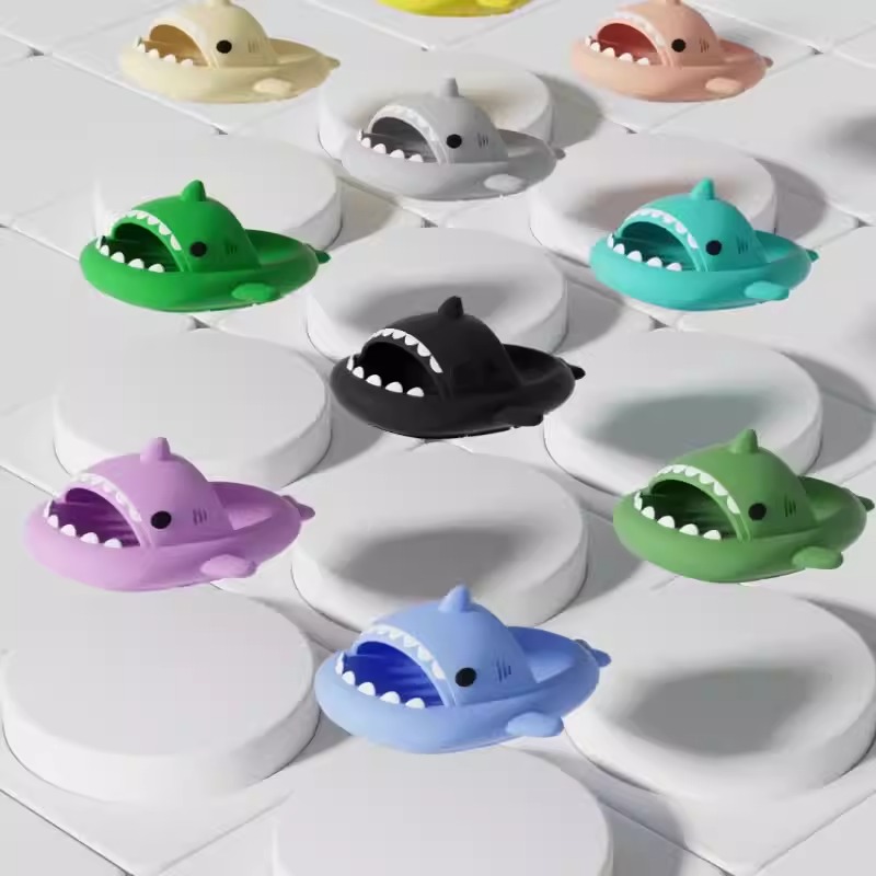 Cloud Shark Slides Adult,Cartoon Home Slippers,cloud Shark Slippers,Bathroom Sandal Shark,Soft Sole Cartoon Slipper