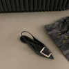 Outdoor spring and summer Korean style rhinestone buckle high heels pointed toe stiletto sexy sandals