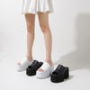 Fashion Waterproof Platform Fish Mouth Leather High Heel Sandals Summer Women's Slippers