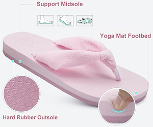 Flip Flops for Women with Arch Support Yoga Mat Comfortable Summer Beach Walking Thong Cushion Sandals Slip On Indoor Outdoor
