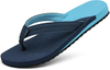 Womens Two-Tone Flip Flops with Arch Support Comfort Beach Thong Sandals Indoor Outdoor