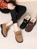 Womens Loafers Chunky plush Heel Loafers Shoes Comfort Slip On Women Vintage House Shoes Indoor Outdoor Memory Foam Ladies Loafers Warm 