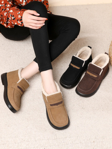 Womens Loafers Chunky plush Heel Loafers Shoes Comfort Slip On Women Vintage House Shoes Indoor Outdoor Memory Foam Ladies Loafers Warm 