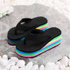 Womens Wedges Flip Flops Summer Thong Beach Sandals Chunky High Platform