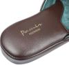 Men's Genuine Leather Scuff Slippers with Memory Foam Insole and Leather Outsole