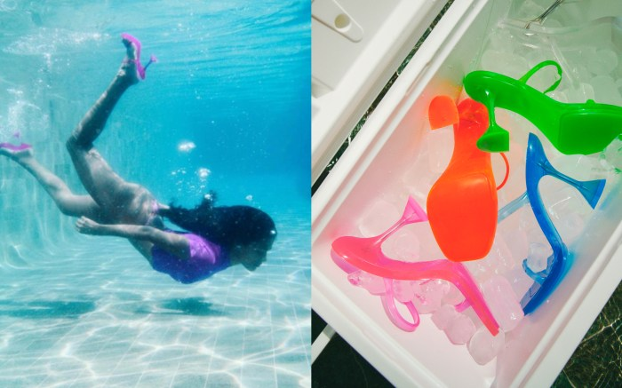 swimming fashion shoes,Plexiglass shoes,rubber straps shoes,transparency women shoes,collectible sculpture shoes