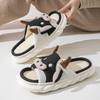 Four Seasons Universal Indoor Home Cow Linen Slippers Sandals Cute Cartoon Non-slip