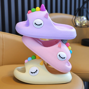 Summer Cartoon Children's Slippers Girl boy Unicorn Slipper Kids Cute Indoor Home Bathroom Shoes