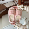 Cream puff Home Household Women Cotton and Linen Slipper Four Seasons Thick-soled Indoor Living 
