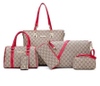 6pcs Underarm Luxury Designer Women Shopper Ladies Hand Bag Tote Multi Piece Set Multi-piece 