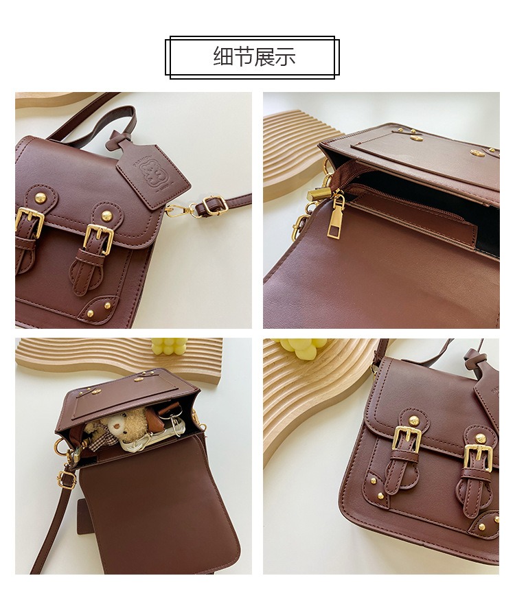 Fashion PU Leather Crossbody Handbag Cute Girls Women Shoulder Bags Children Kids Bags