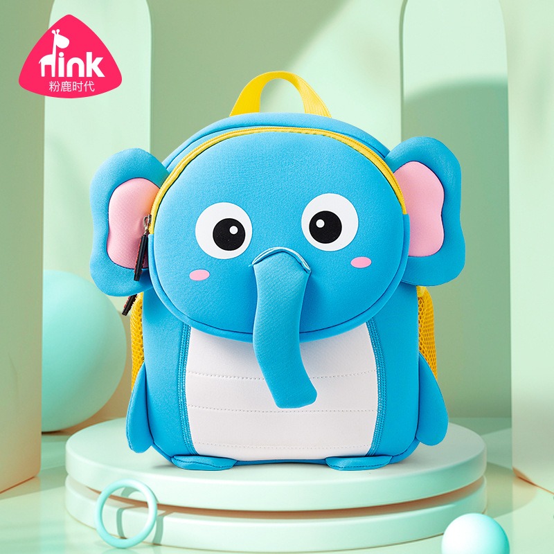 Kids 3D Lion Tiger Elephant Cartoon School Bags Custom Children's Bookbags Girl Backpack