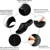 Mens Napa Leather Slides Sandals Soft Cushion Dress Sandals with Memory Foam Footbed Comfortable & Lightweight Summer Beach Indoor & Outdoor Slip On Casual Footwear